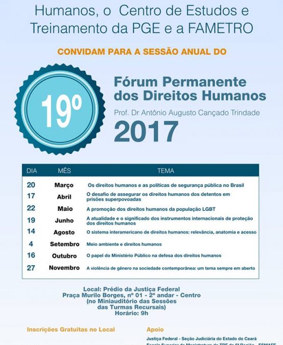 19 Fórum Permanente dos Direitos Humanos (2017)